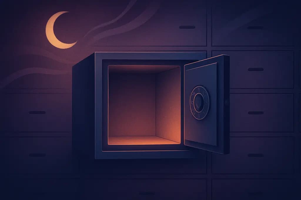 Dream illustration: Empty Safe Deposit Box
