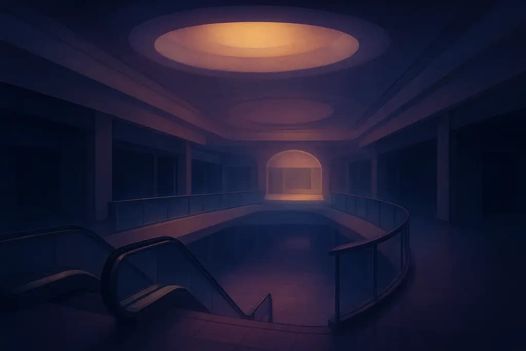 Dream illustration: Empty shopping mall
