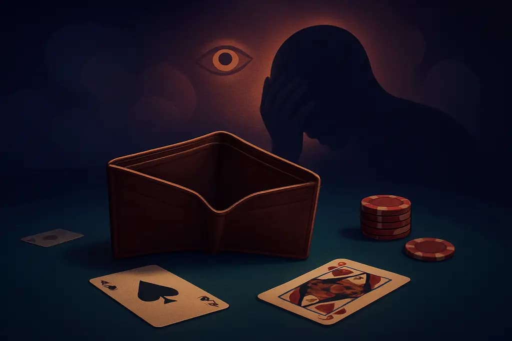 Dream illustration: Empty Wallet at a Card Table