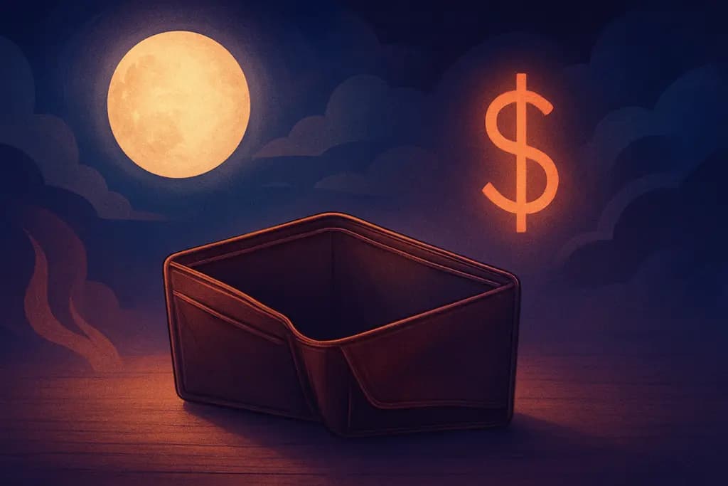 Dream illustration: Empty Wallet at Payday