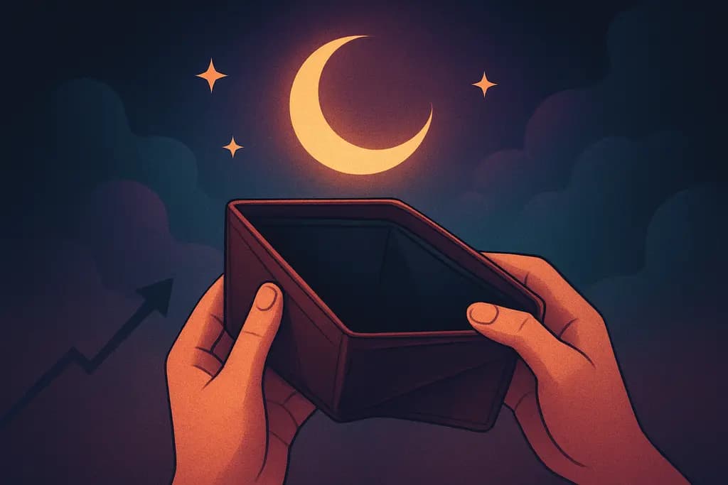 Dream illustration: Empty wallet you can't fill