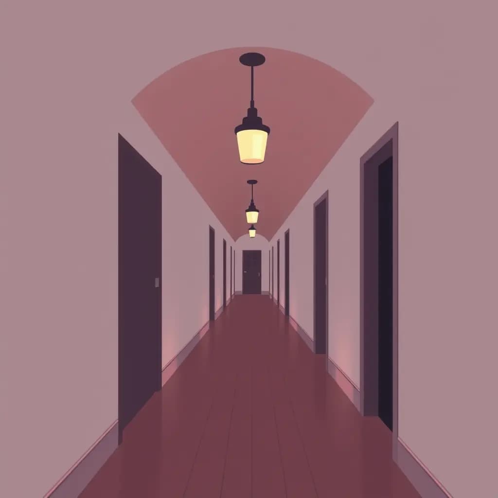 Dream illustration: Endless corridor of rooms