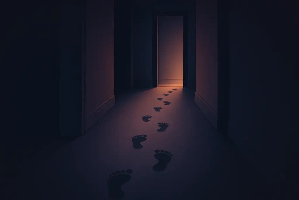 Dream illustration: Endless echoing footsteps