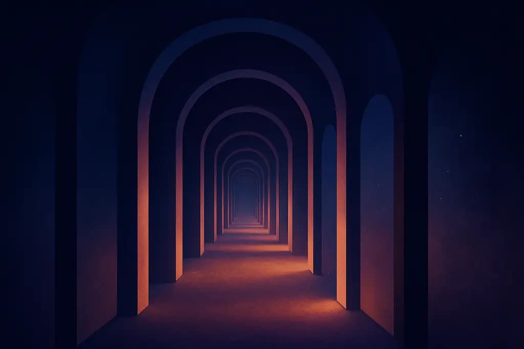 Dream illustration: Endless hallways