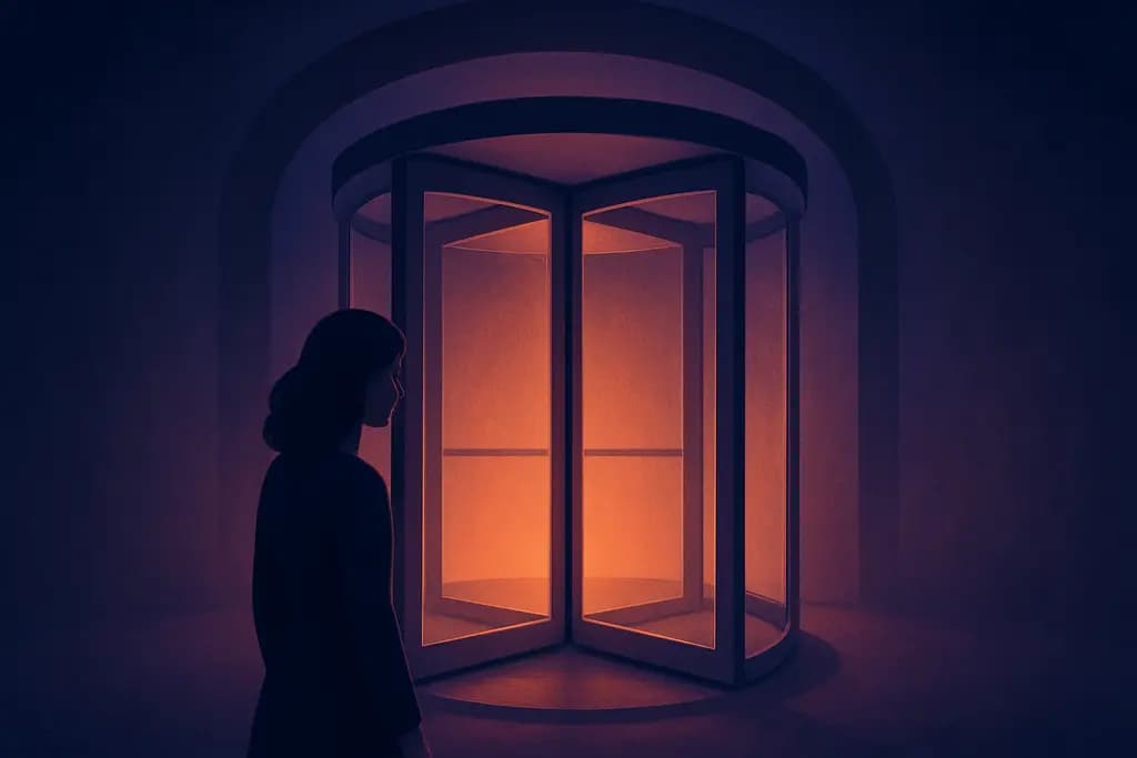 Dream illustration: Endless revolving doors