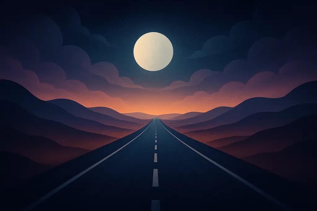 Dream illustration: Endless roadway