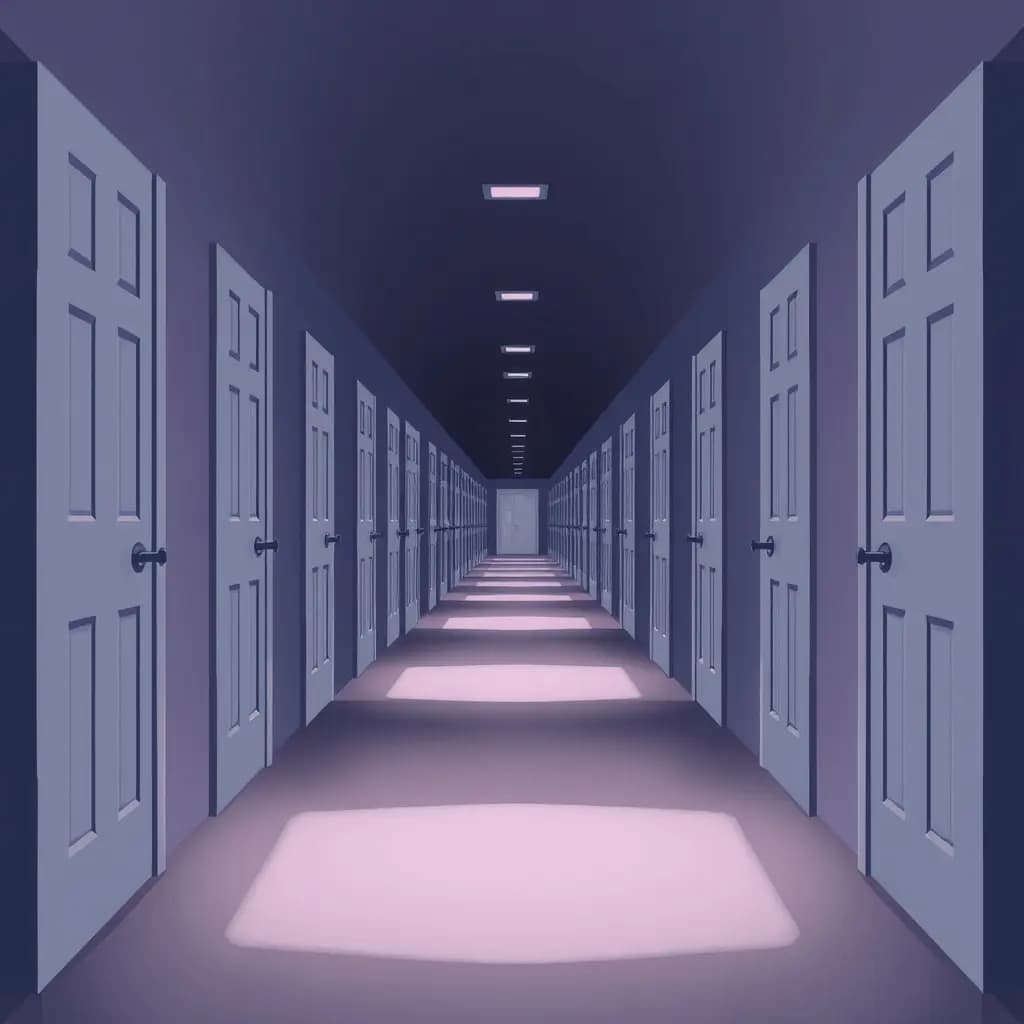 Dream illustration: Endless Row of Closed Doors
