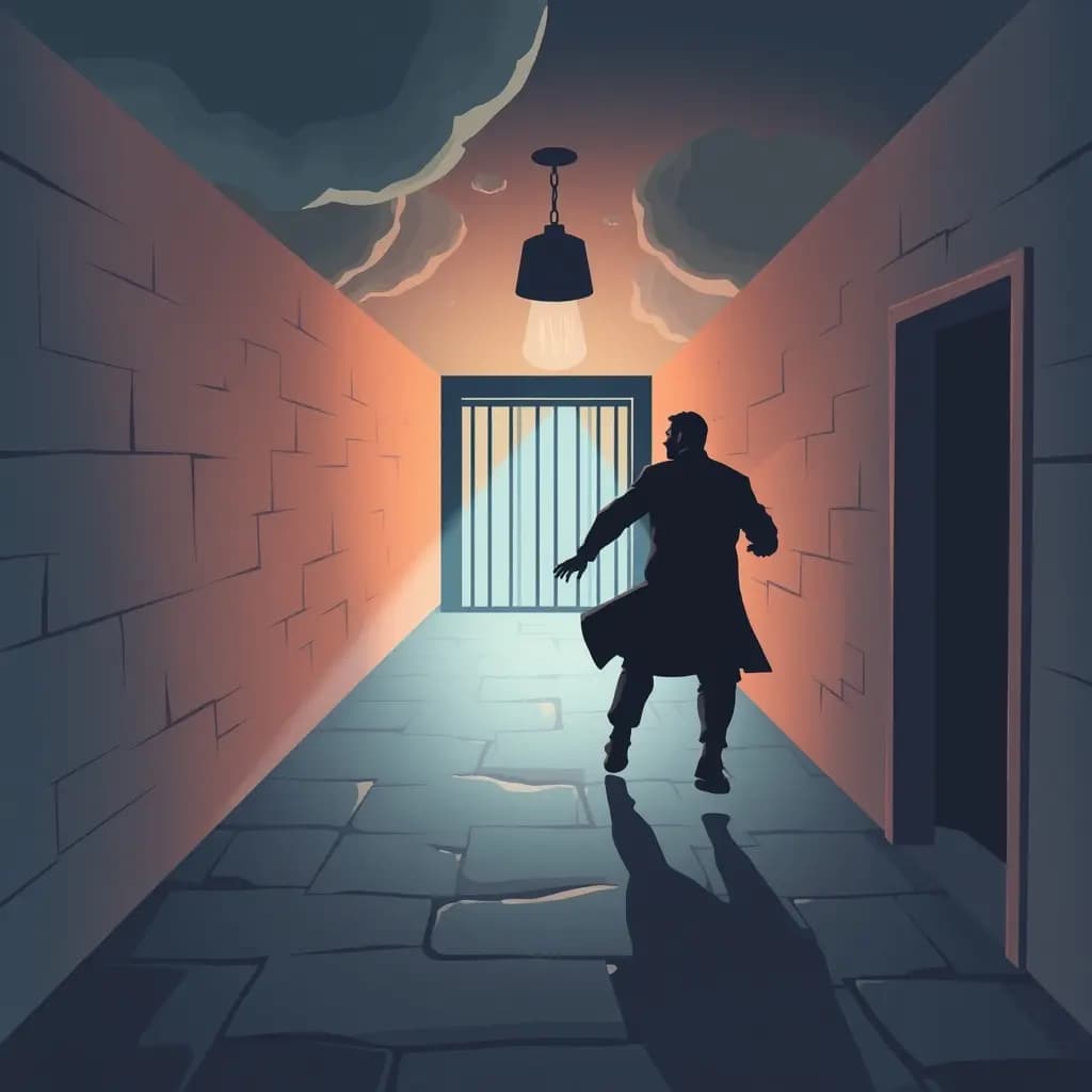 Dream illustration: Escaping Prison