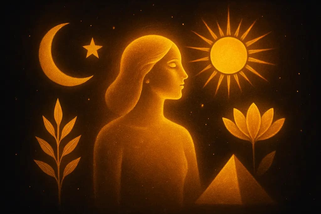 Dream illustration: Everything glowing gold