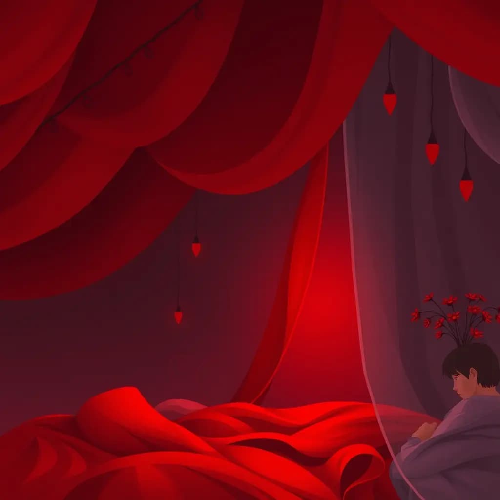 Dream illustration: Everything in red