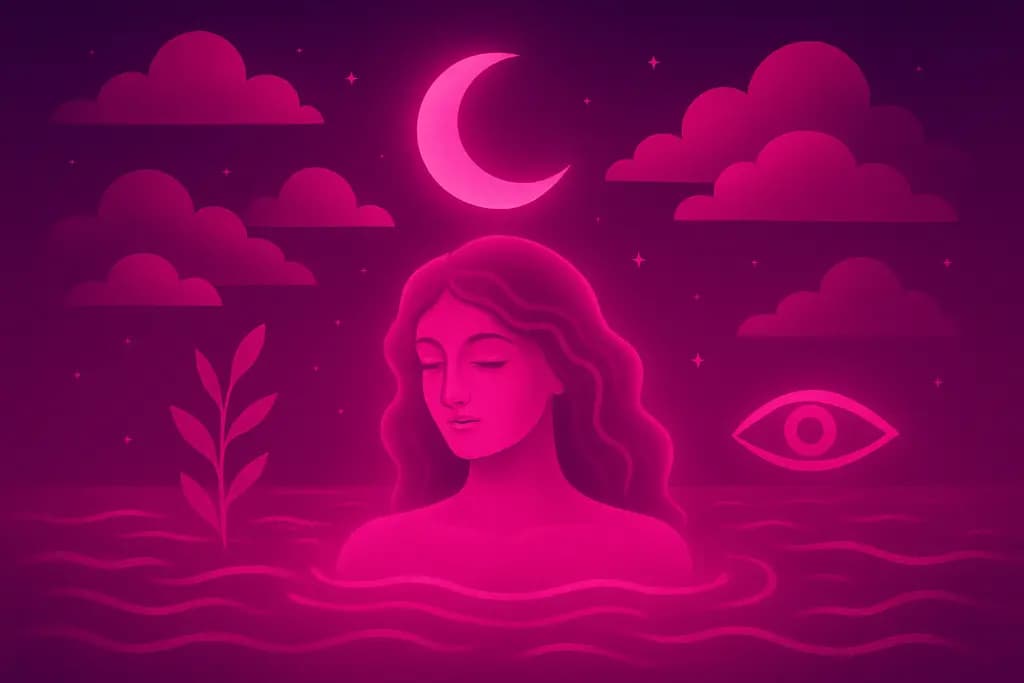 Dream illustration: Everything neon pink