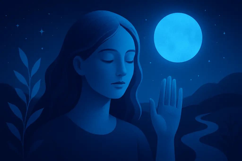 Dream illustration: Everything turns blue