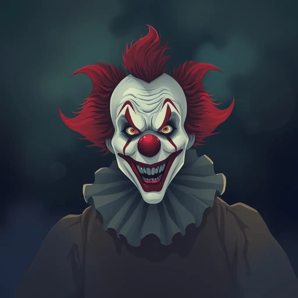 Dream illustration: Evil clown