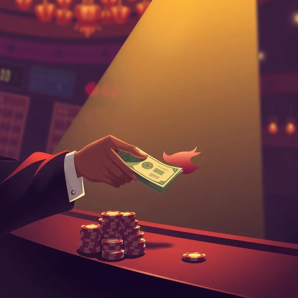 Dream illustration: Exchanging Cash for Casino Chips