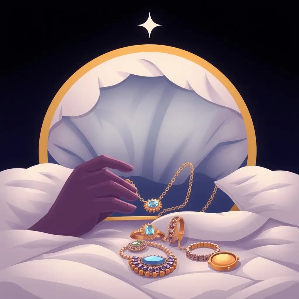 Dream illustration: Expensive jewelry disappearing