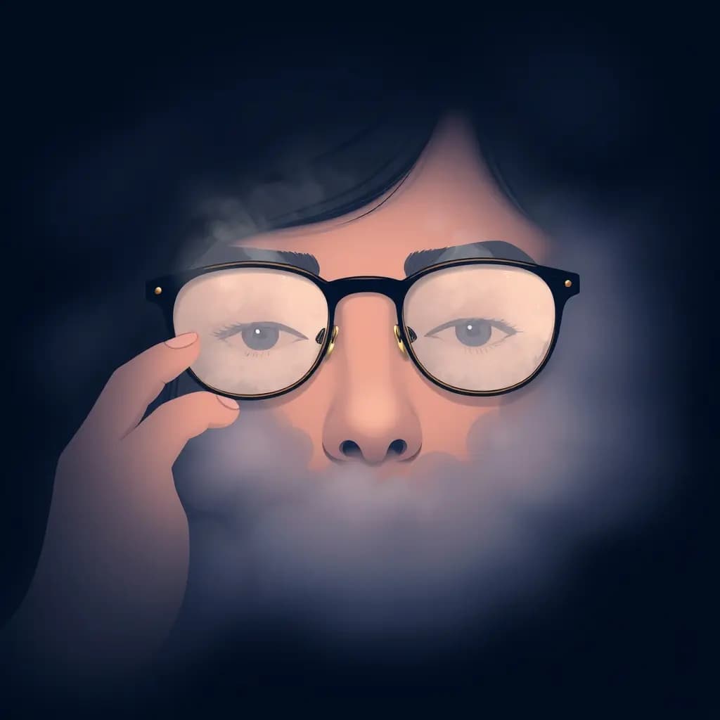 Dream illustration: Eyeglasses fog up permanently