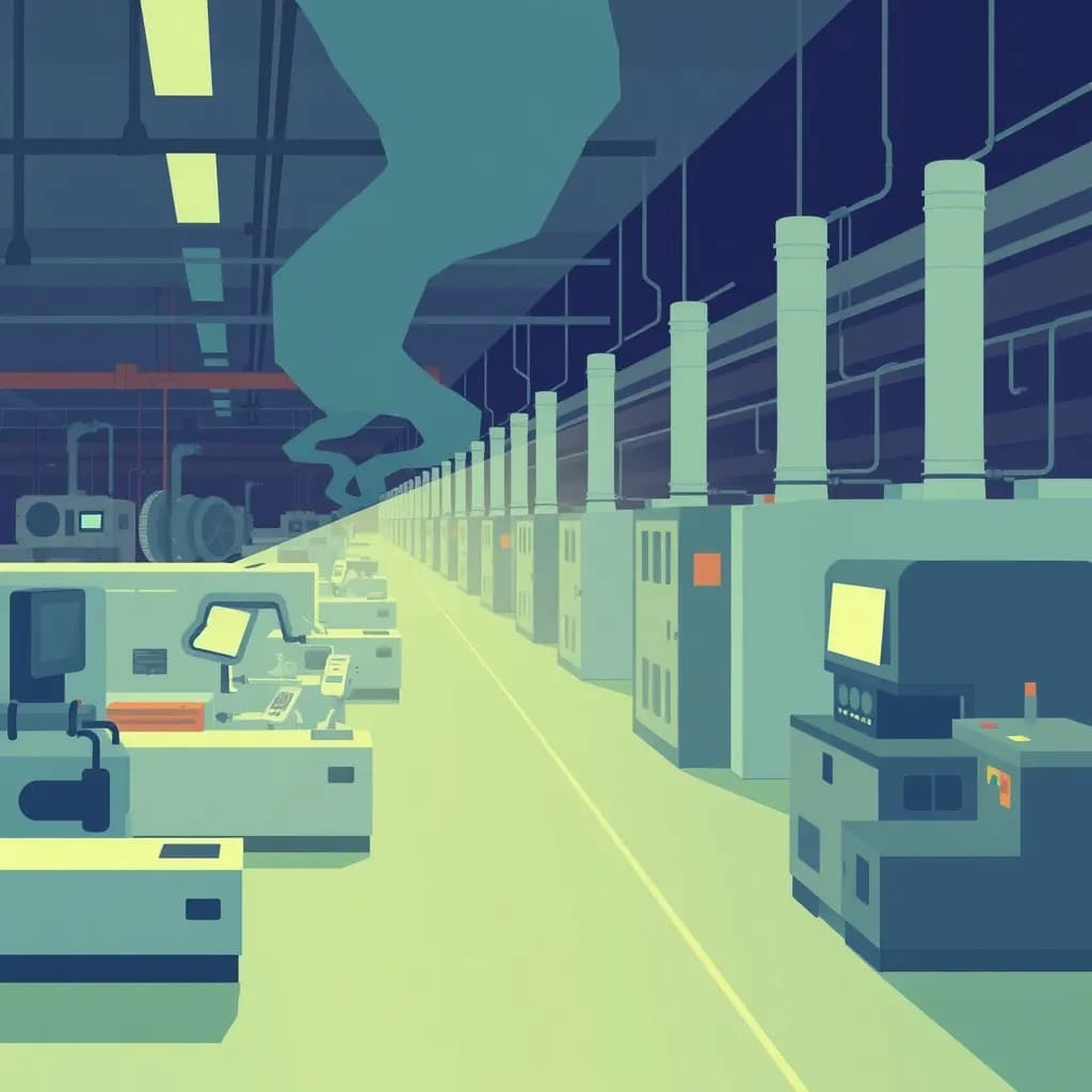 Dream illustration: Factory run by machines