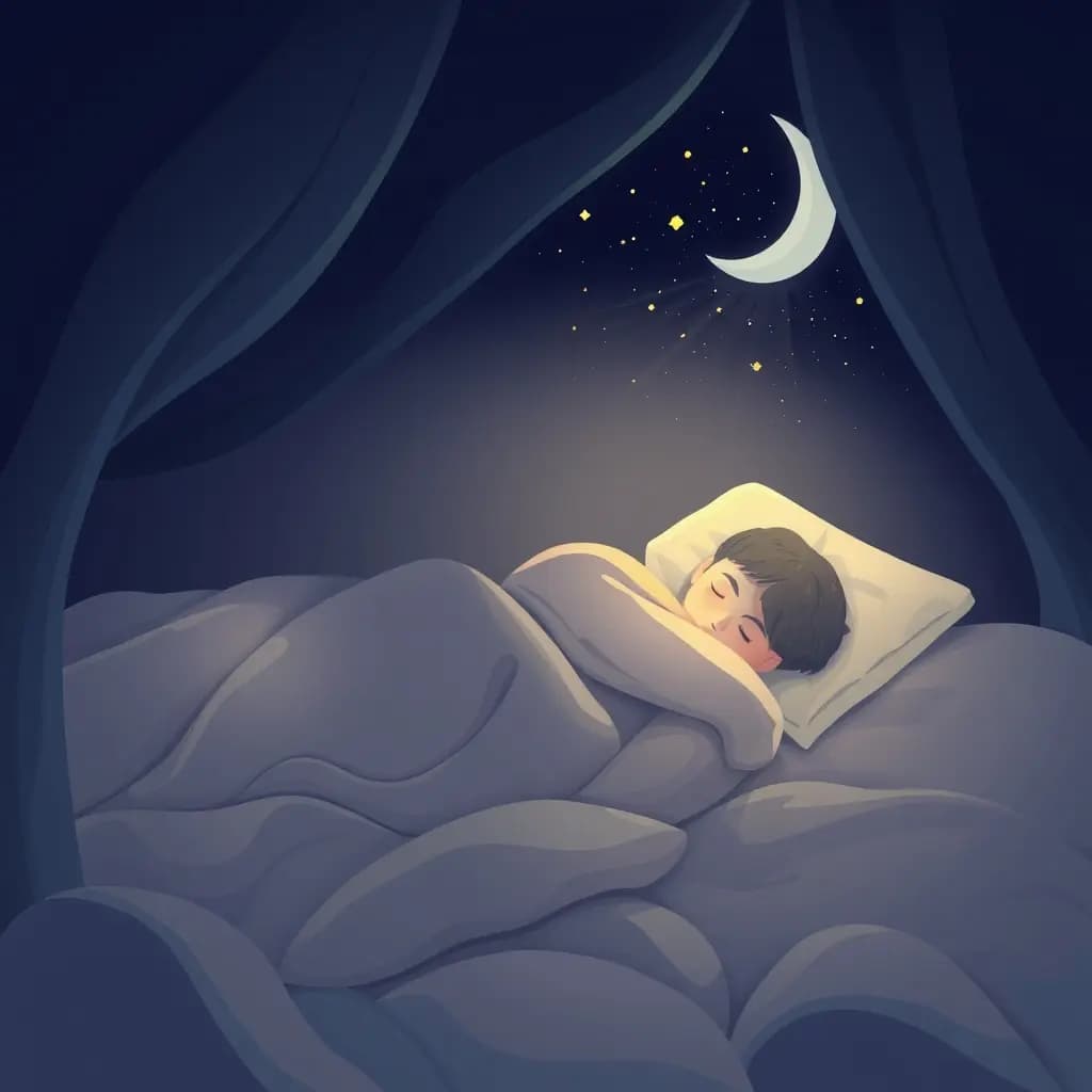 Dream illustration: Falling asleep inside dream