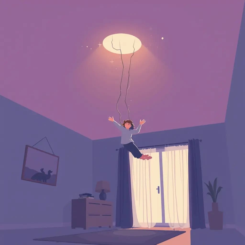 Dream illustration: Falling through the ceiling
