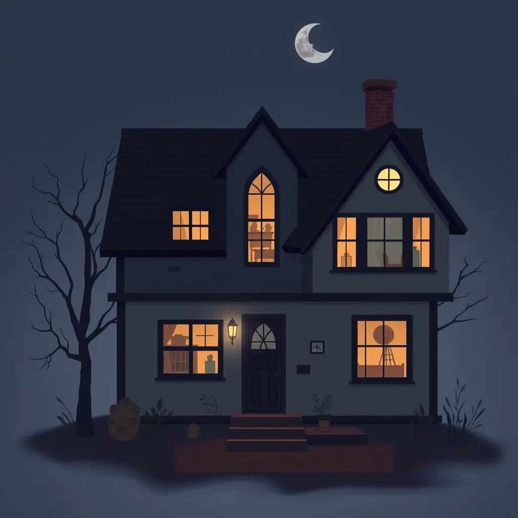 Dream illustration: Familiar house, strange layout