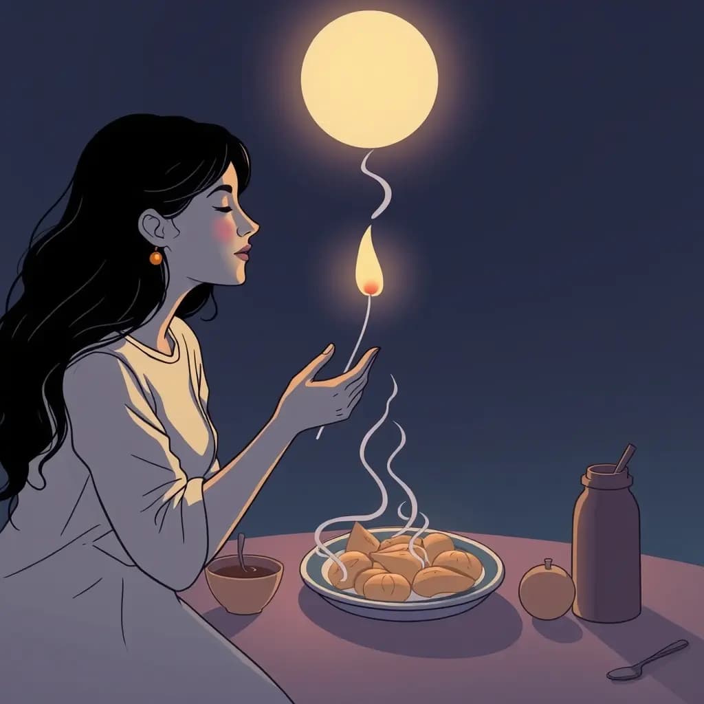 Dream illustration: Feeding someone invisible