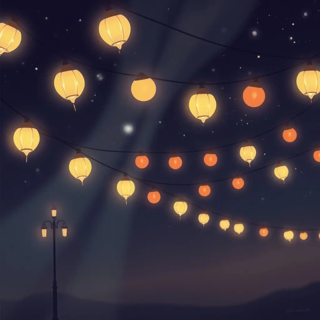 Dream illustration: Festival lights that refuse to glow
