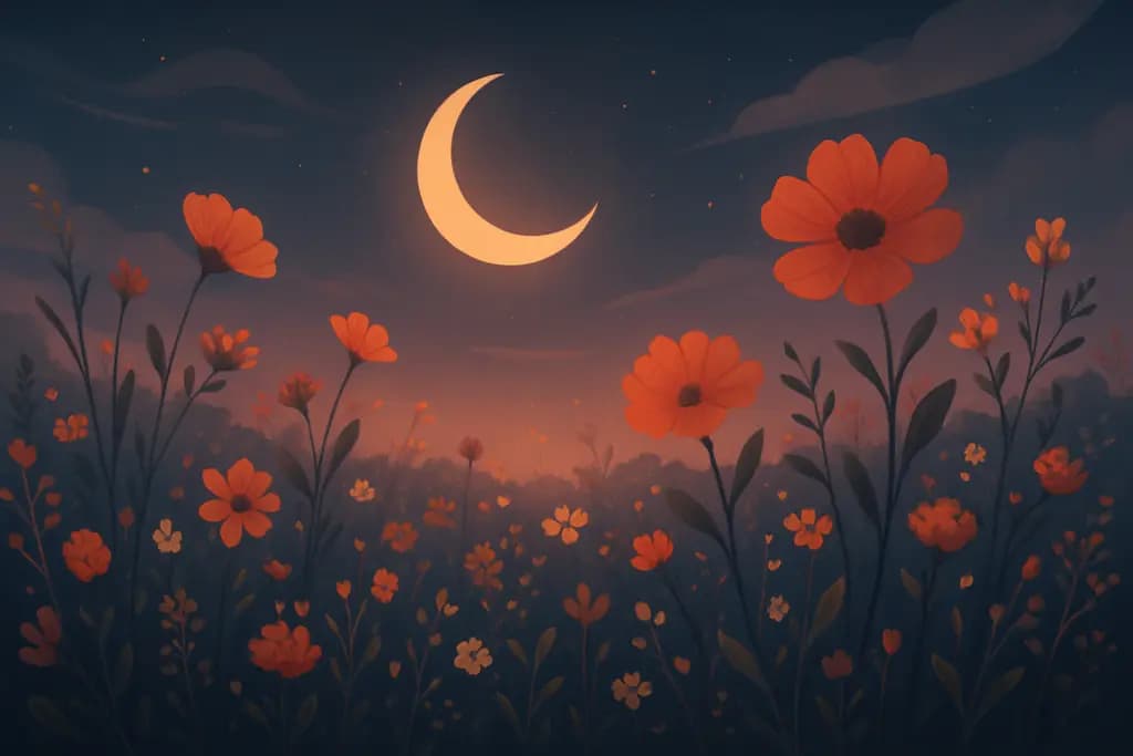Dream illustration: Fields of wildflowers