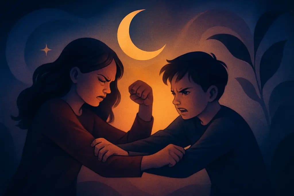Dream illustration: Fighting with a sibling