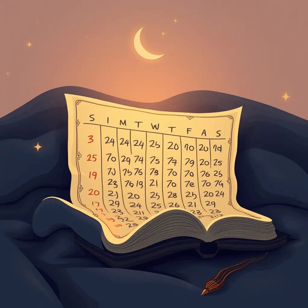 Dream illustration: Finding a handwritten tithi calendar