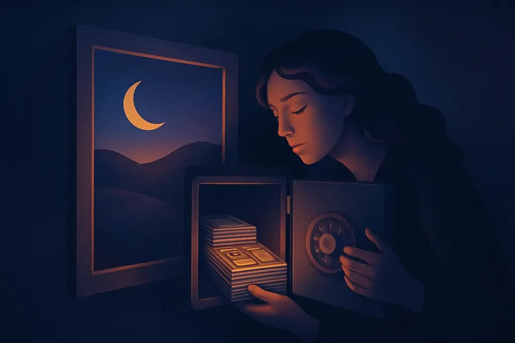 Dream illustration: Finding a hidden safe of money