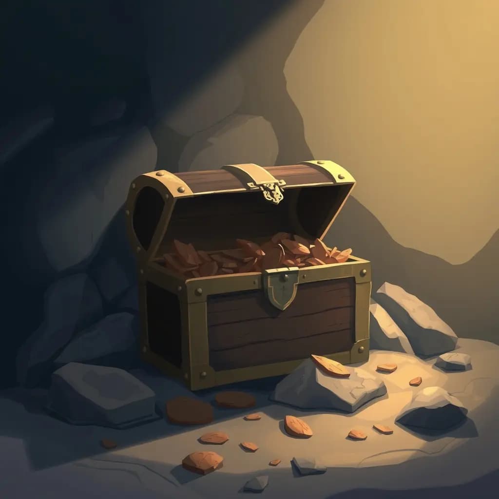 Dream illustration: Finding a hidden treasure chest