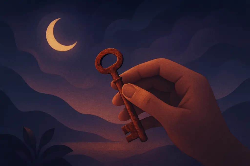 Dream illustration: Finding a rusty key