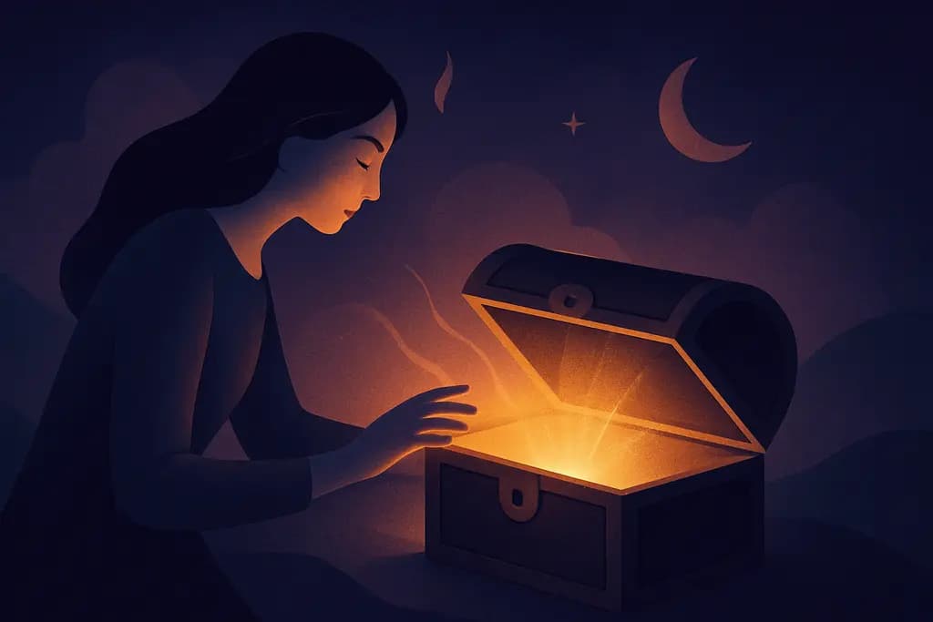 Dream illustration: Finding a treasure chest