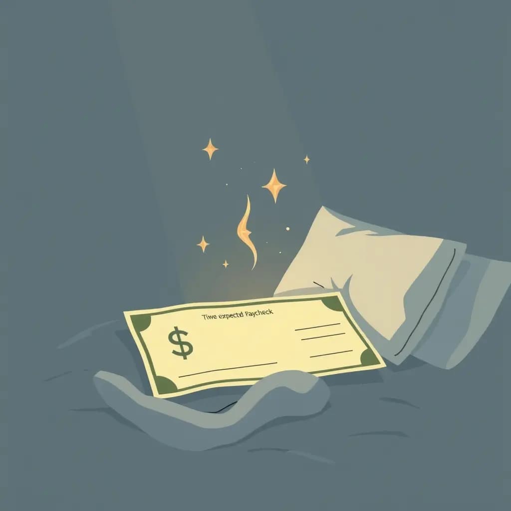 Dream illustration: Finding an Unexpected Paycheck