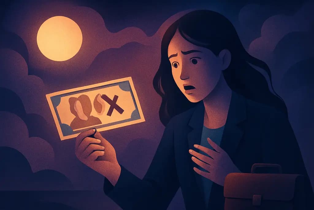 Dream illustration: Finding counterfeit money