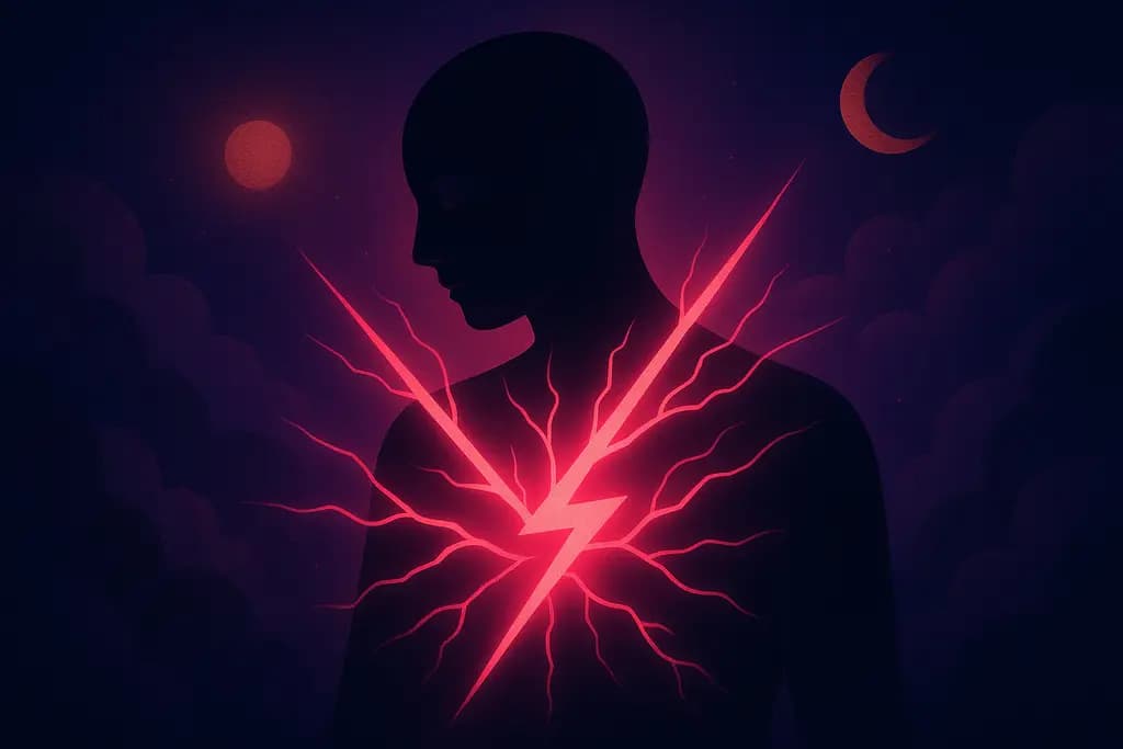 Dream illustration: Flashes of neon pink