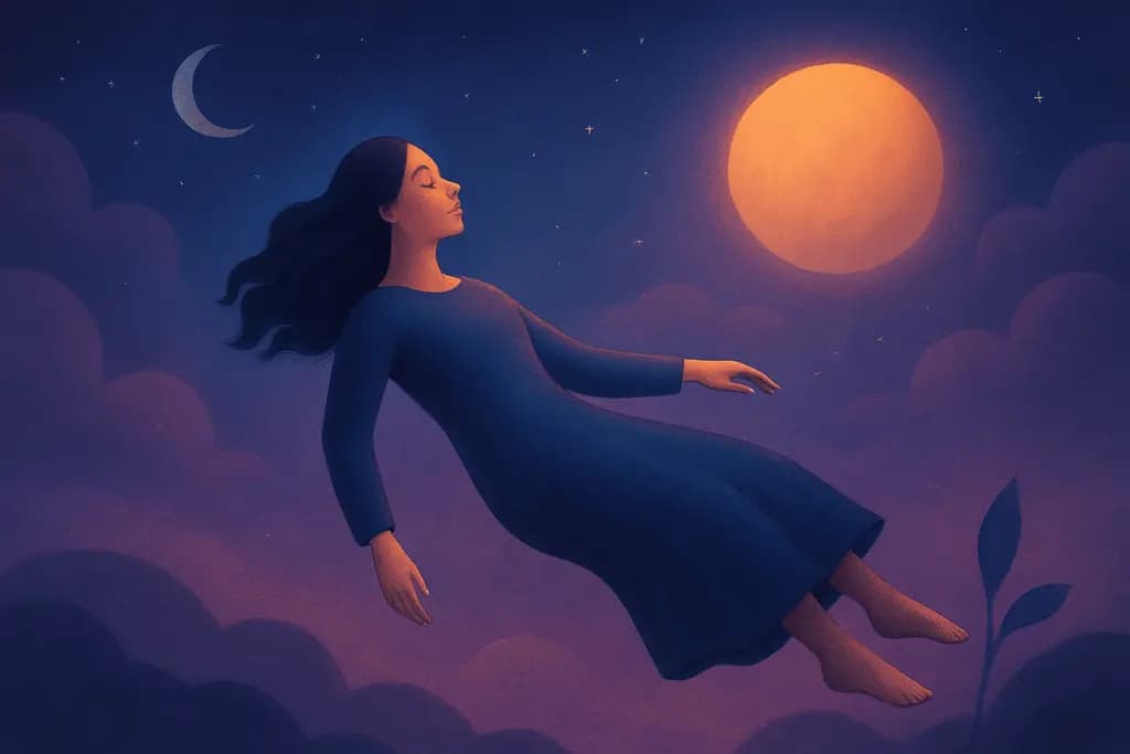Dream illustration: Floating peacefully