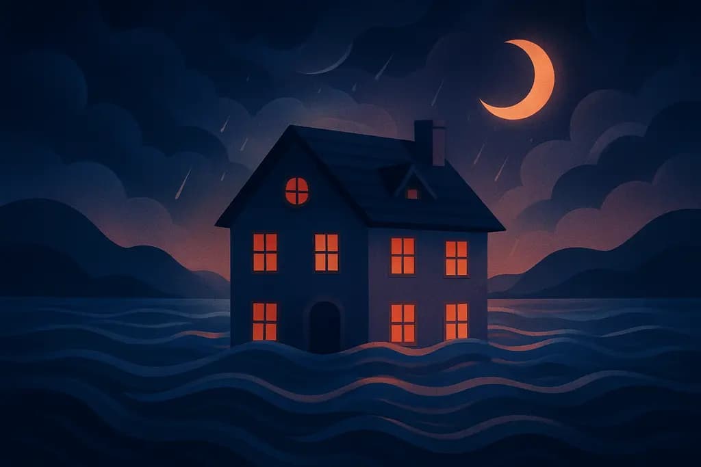 Dream illustration: Flooded House