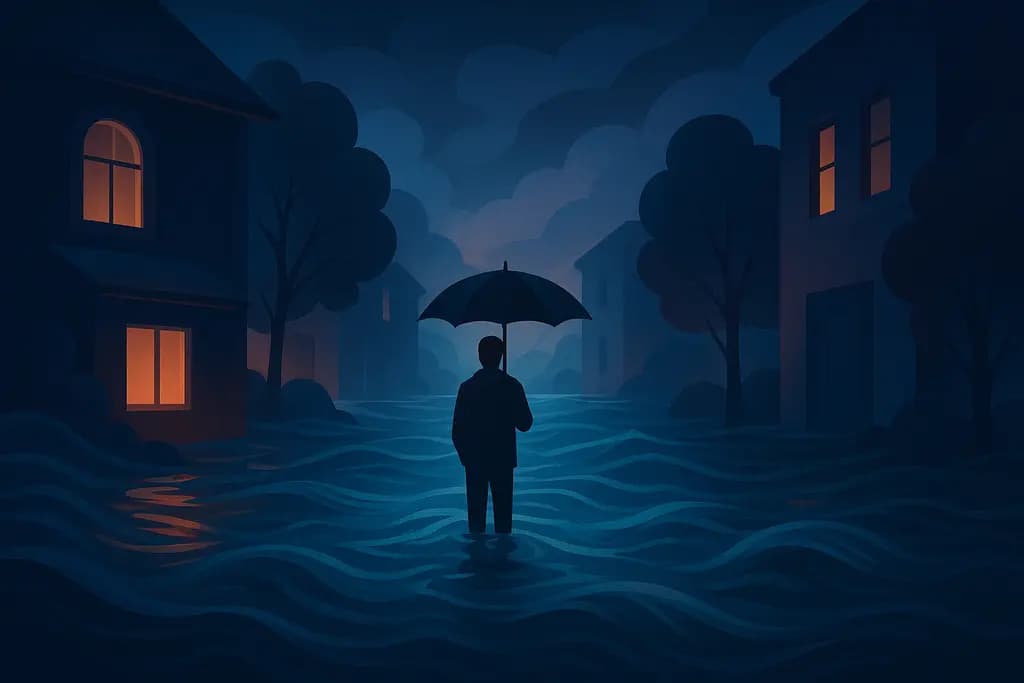Dream illustration: Flooded street