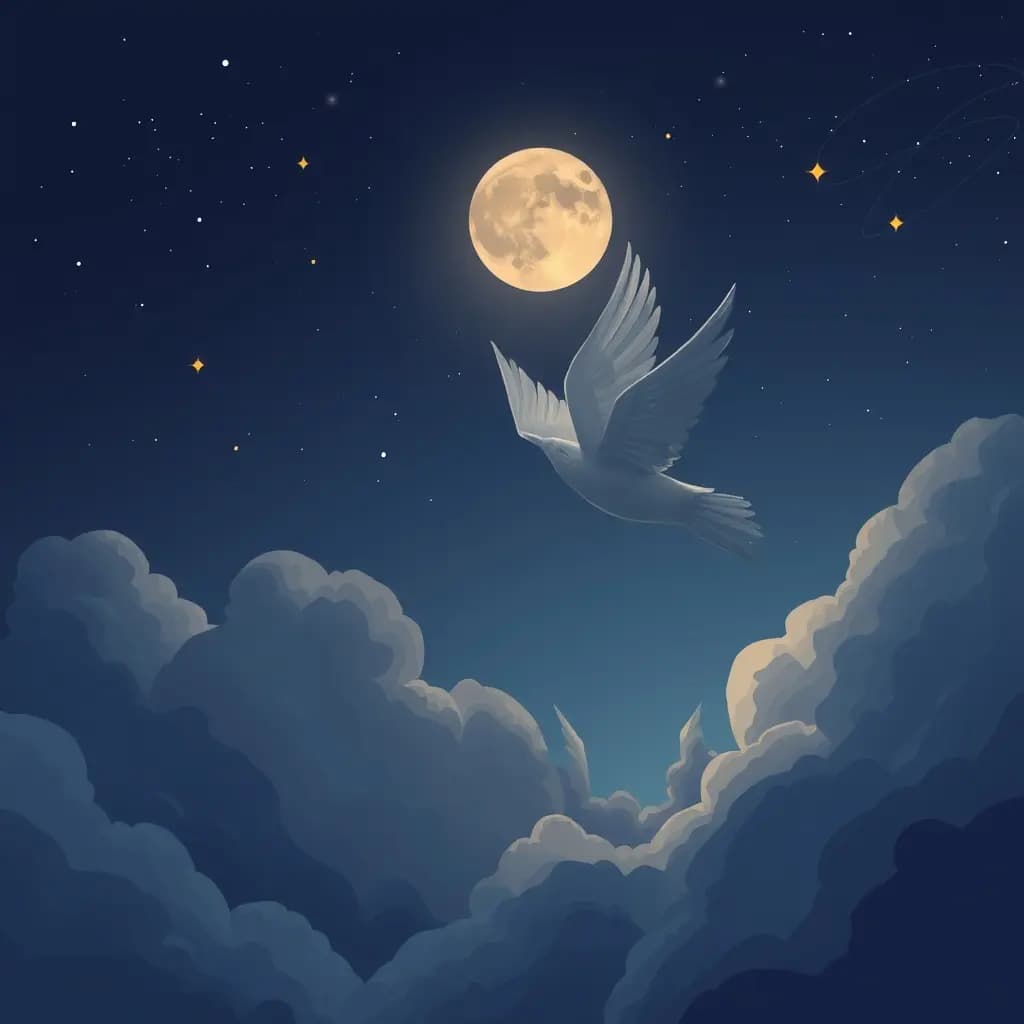 Dream illustration: Flying but can't land