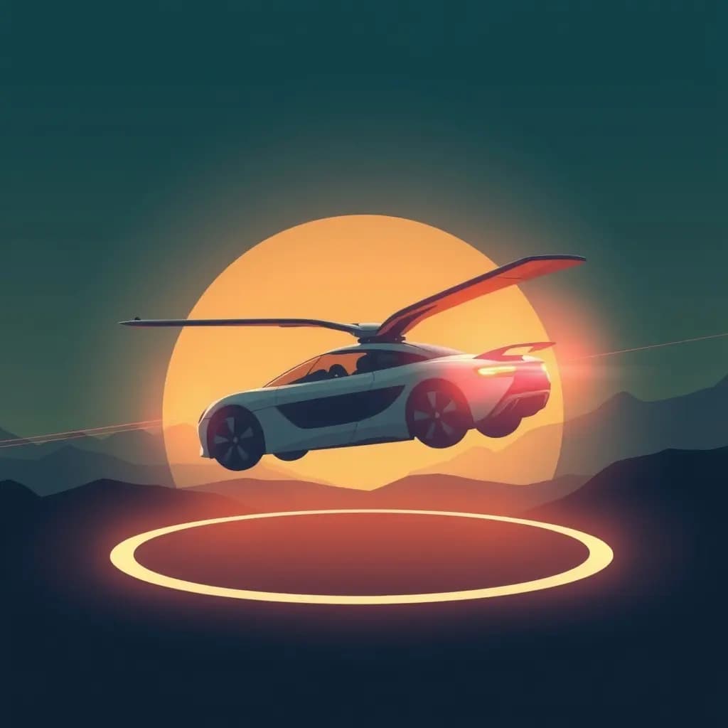 Dream illustration: Flying car
