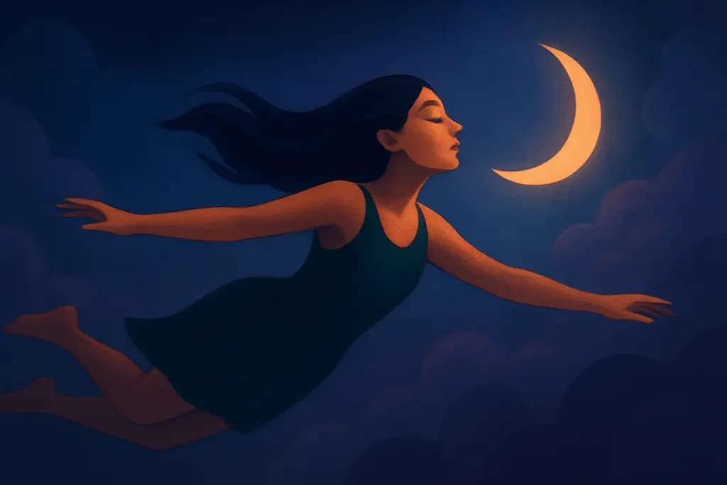 Dream illustration: Flying freely