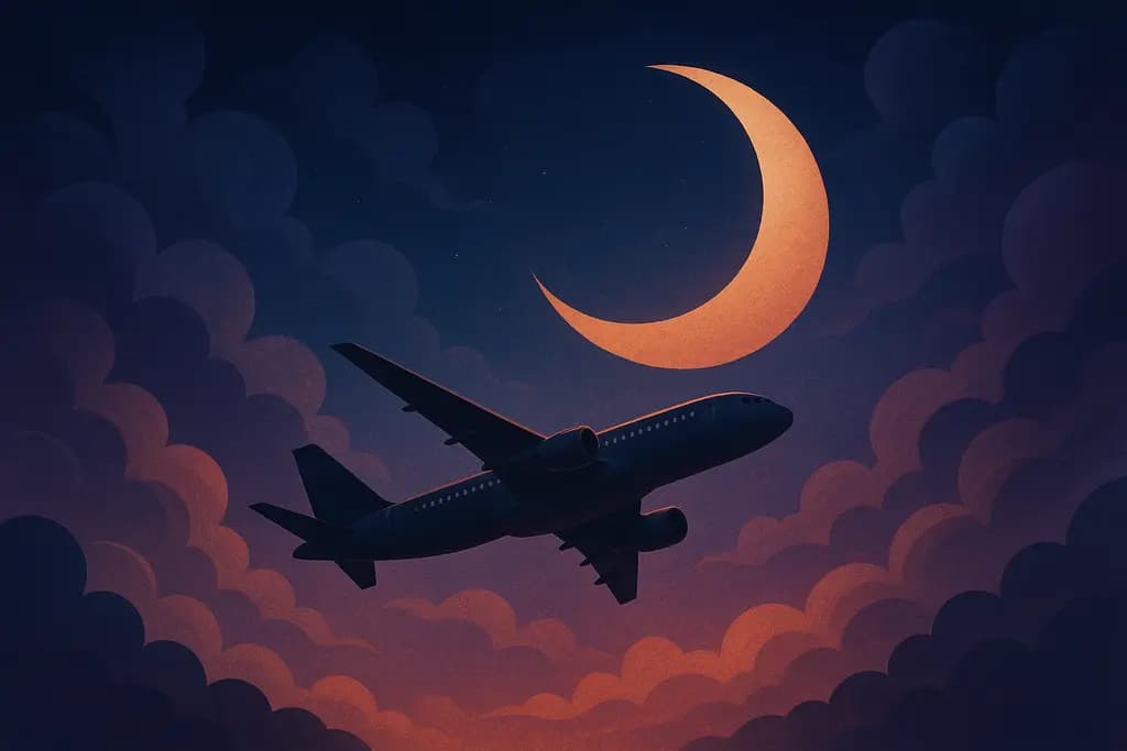 Dream illustration: Flying in an airplane