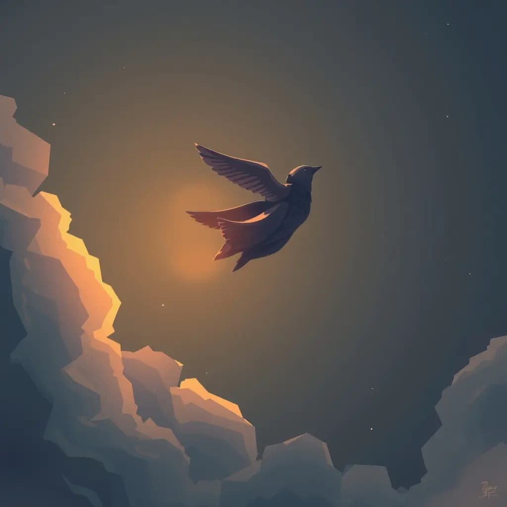 Dream illustration: Flying in the sky