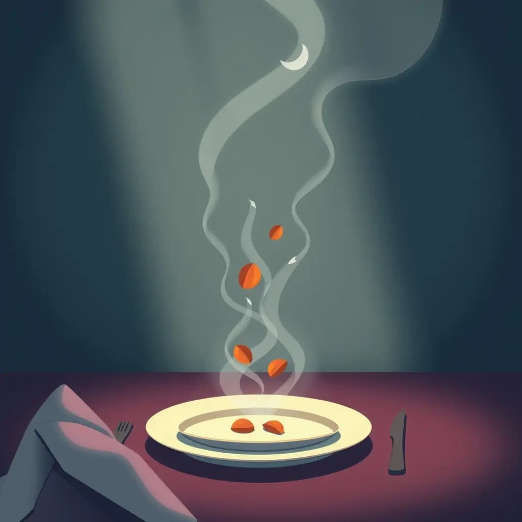 Dream illustration: Food disappears from plate