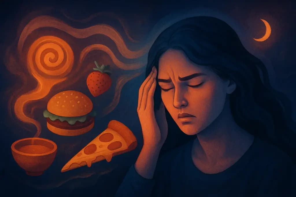 Dream illustration: food that tastes like vivid memories attacking me in a dream