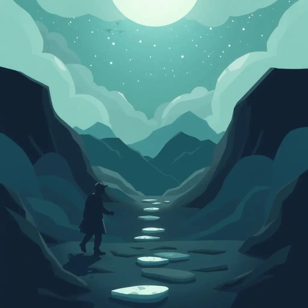 Dream illustration: Footsteps with no source