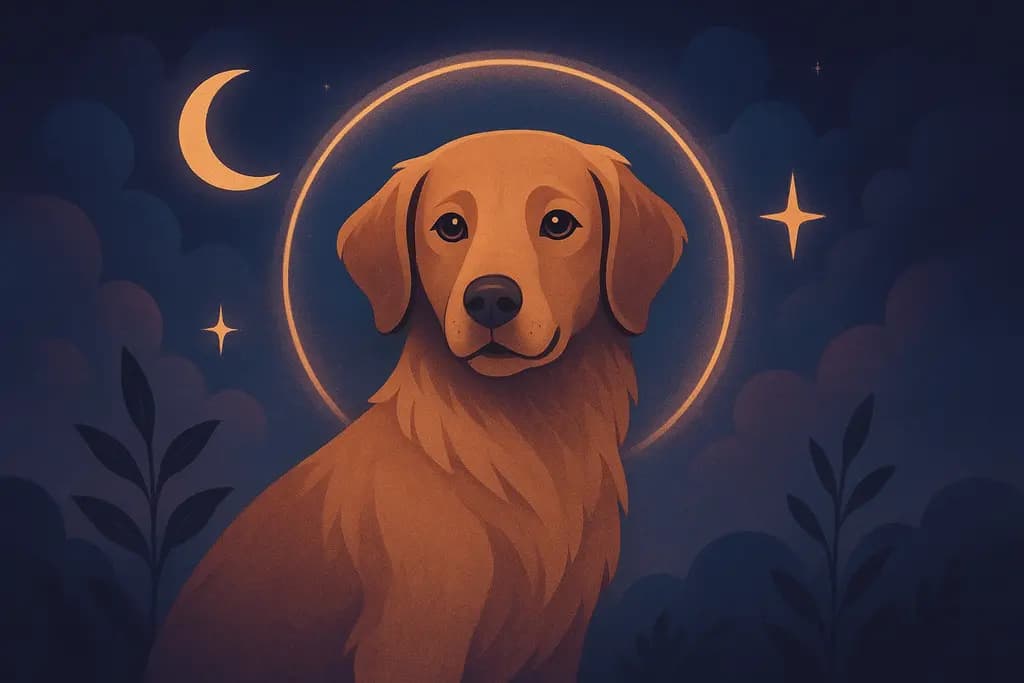 Dream illustration: Friendly dog