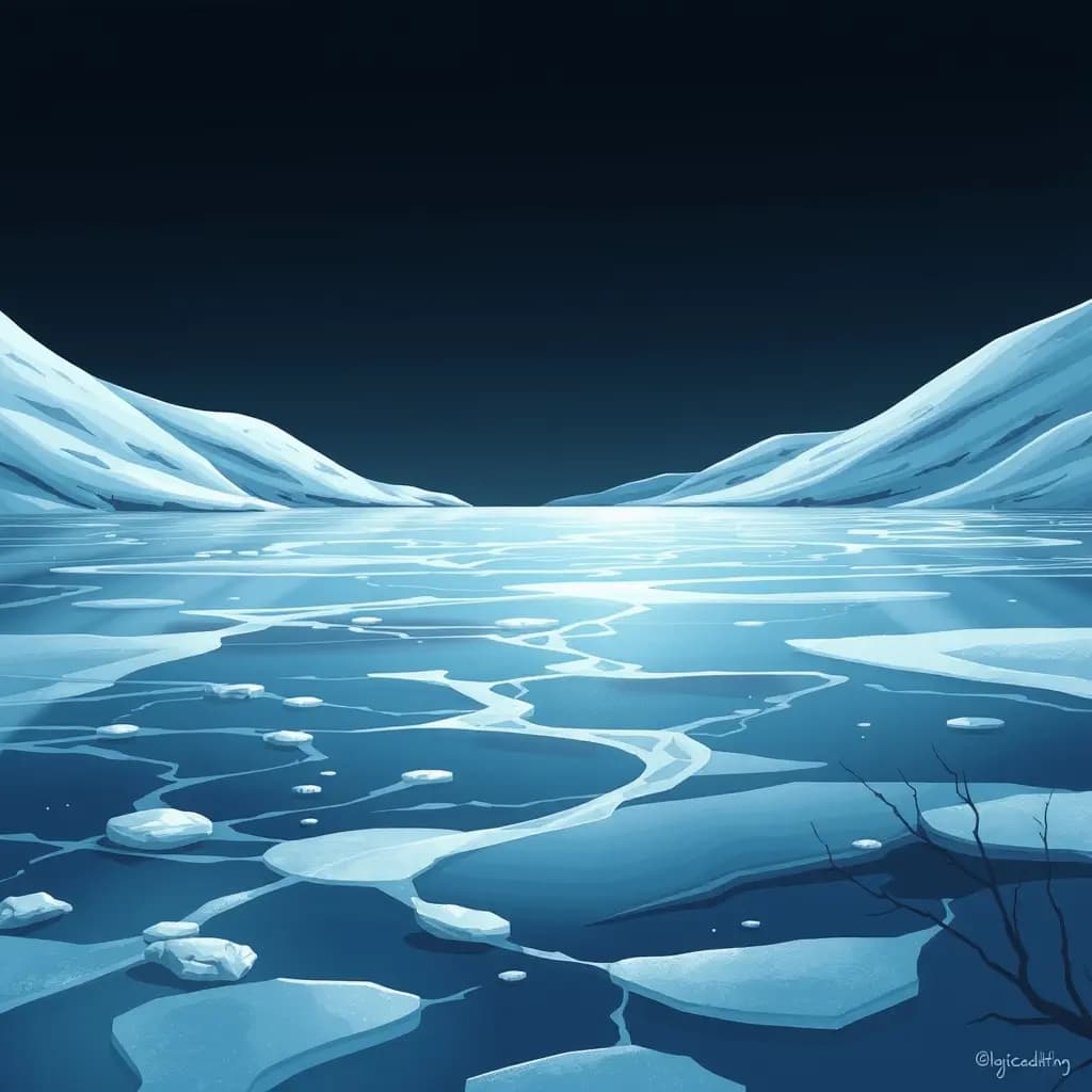 Dream illustration: Frozen lake
