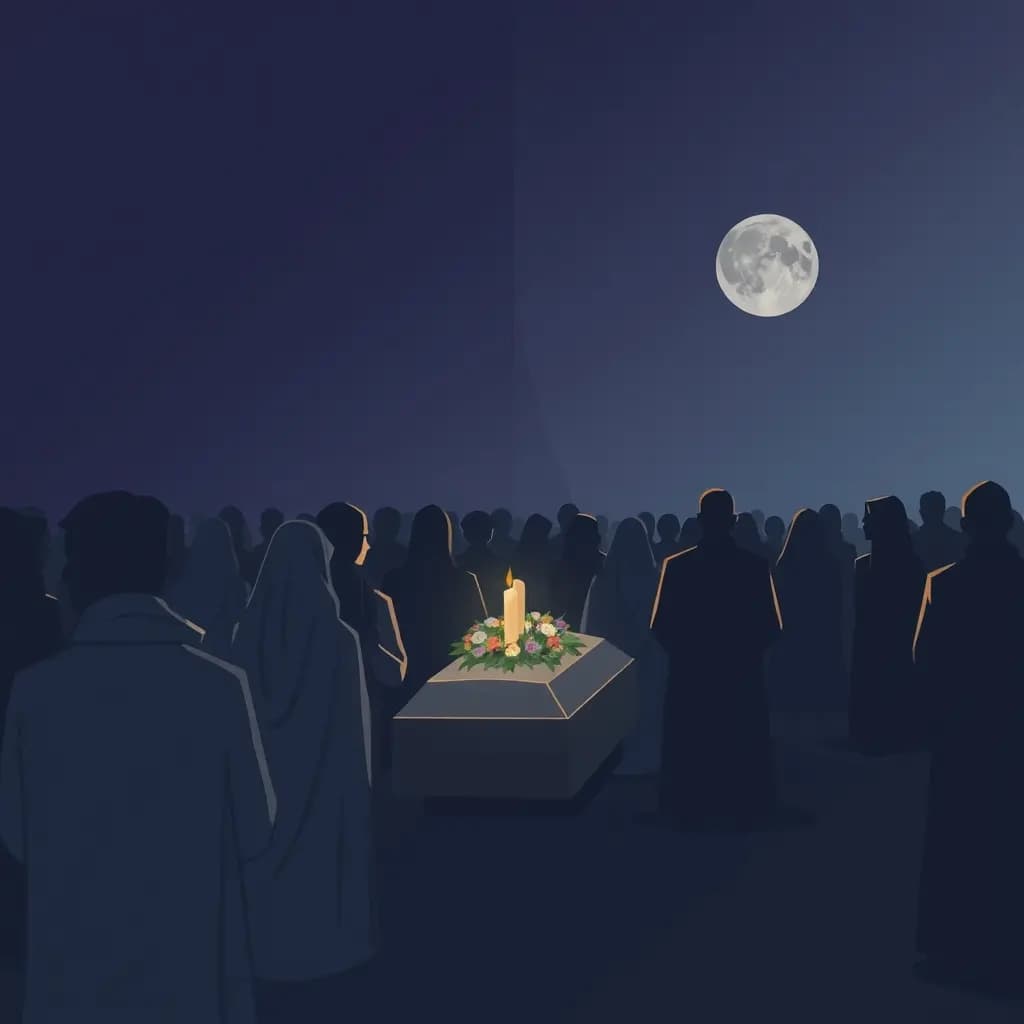 Dream illustration: Funeral procession silent